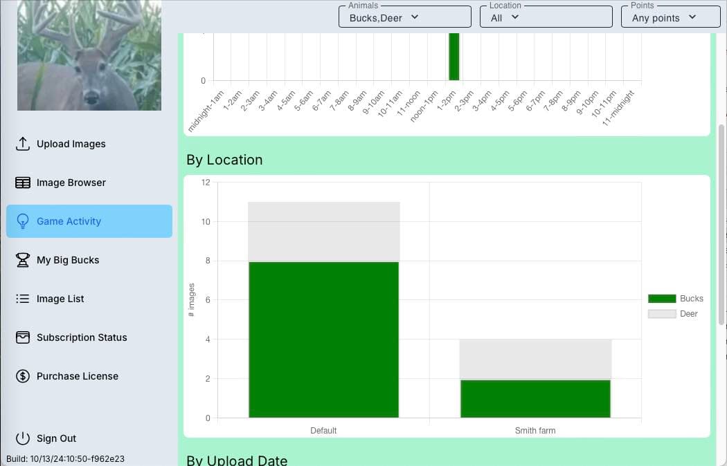 Image showing how view wildlife activity in the app